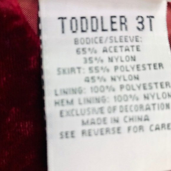 Thomas cute little girl’s gold maroon - Picture 5 of 8